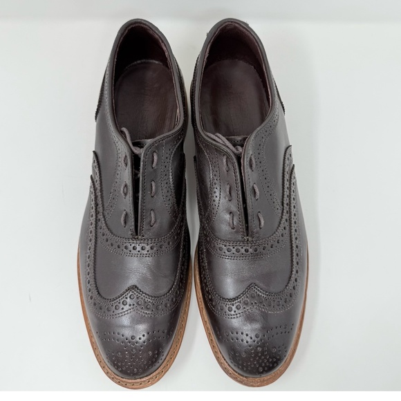 New Allen Edmonds McTavish Lugged Wingtip Oxford Shoes Brown Sz 9.5 - Picture 4 of 14